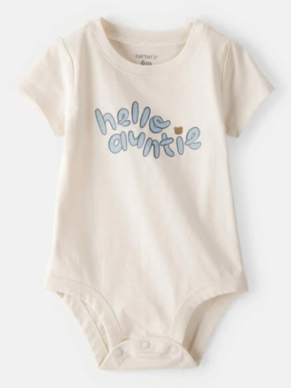NWT Carter's Baby Hello Auntie Graphic Bodysuit 12M